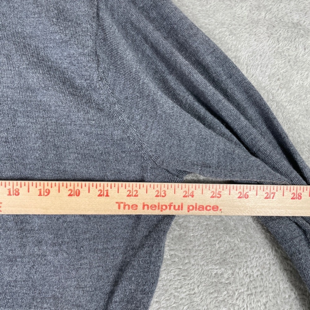 Peter Millar Sweater Mens 2XL Gray Merino Wool Silk Blend Crewneck Pullover - Picture 6 of 7